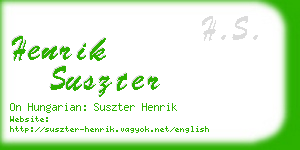 henrik suszter business card